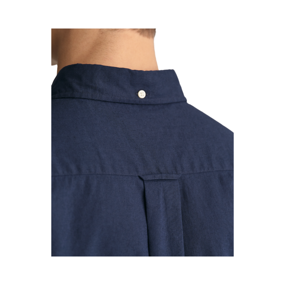 Cotton Linen SS Shirt - Navy