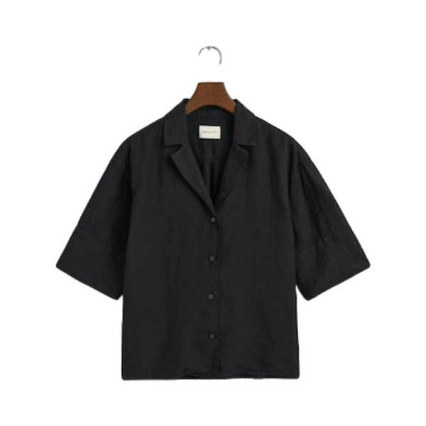Relaxed SS Linen Shirt - Black