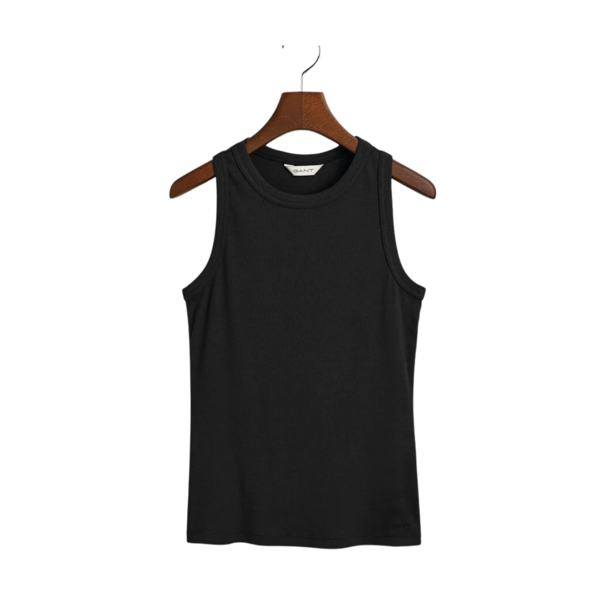 High Neck Rib Tank Top - 5 Black