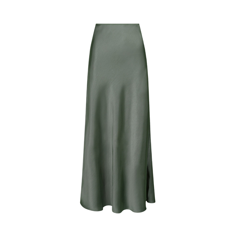 Vicky Heavy Sateen Skirt - Green