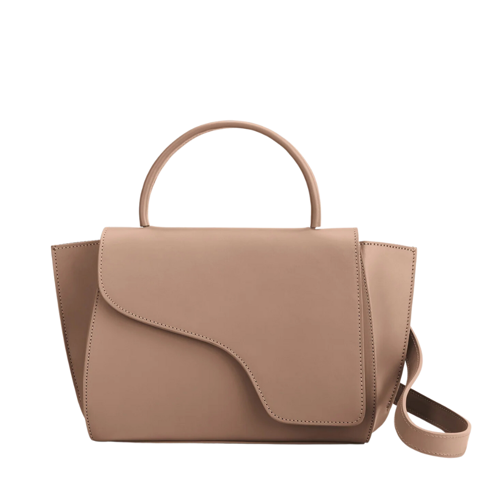 Arezzo Leather Handbag - Beige