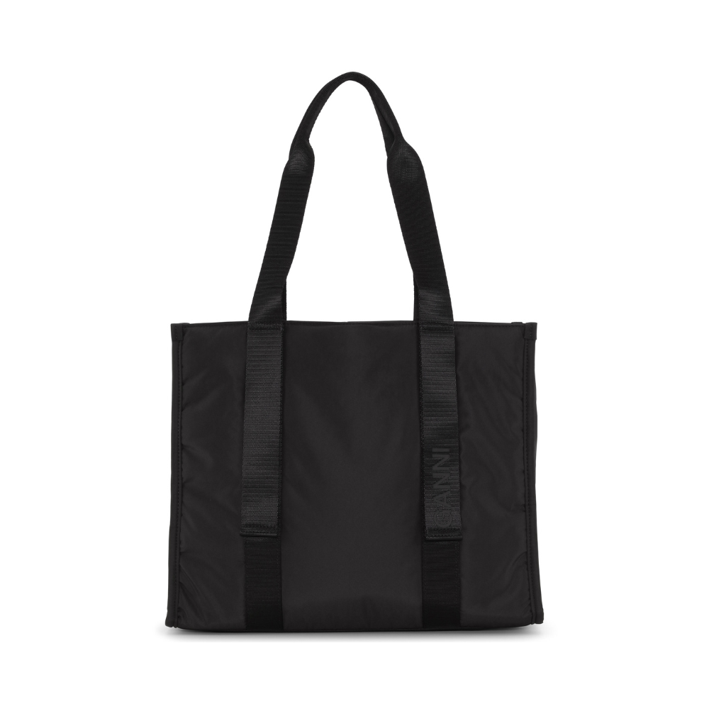 Soft banner canvas l tote - Black