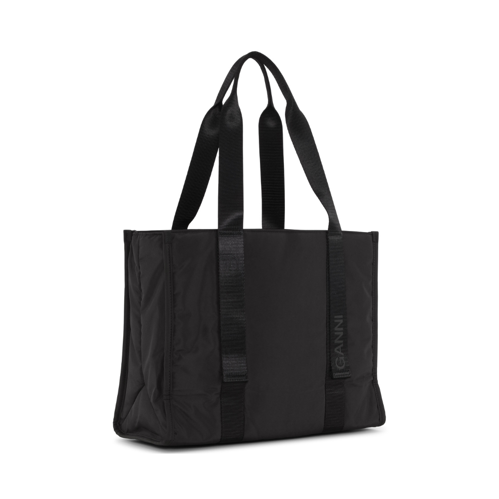 Soft banner canvas l tote - Black