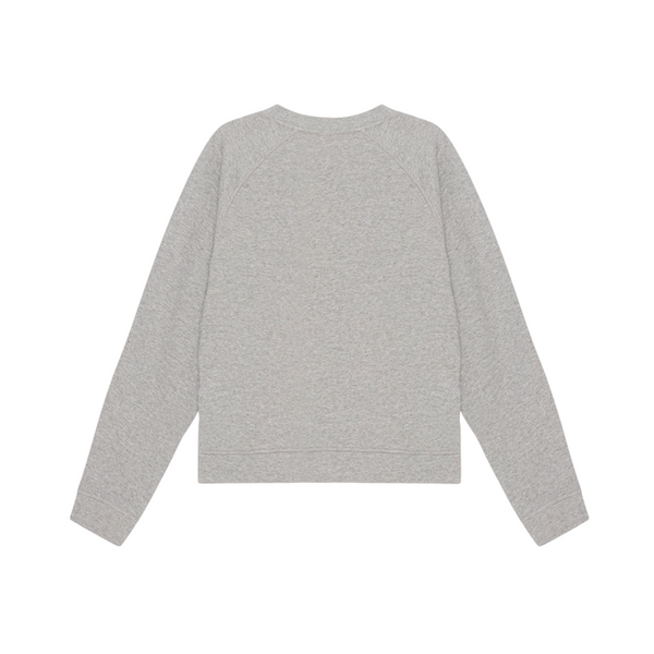 Isoli Raglan Solid Sweatshirt - Grey