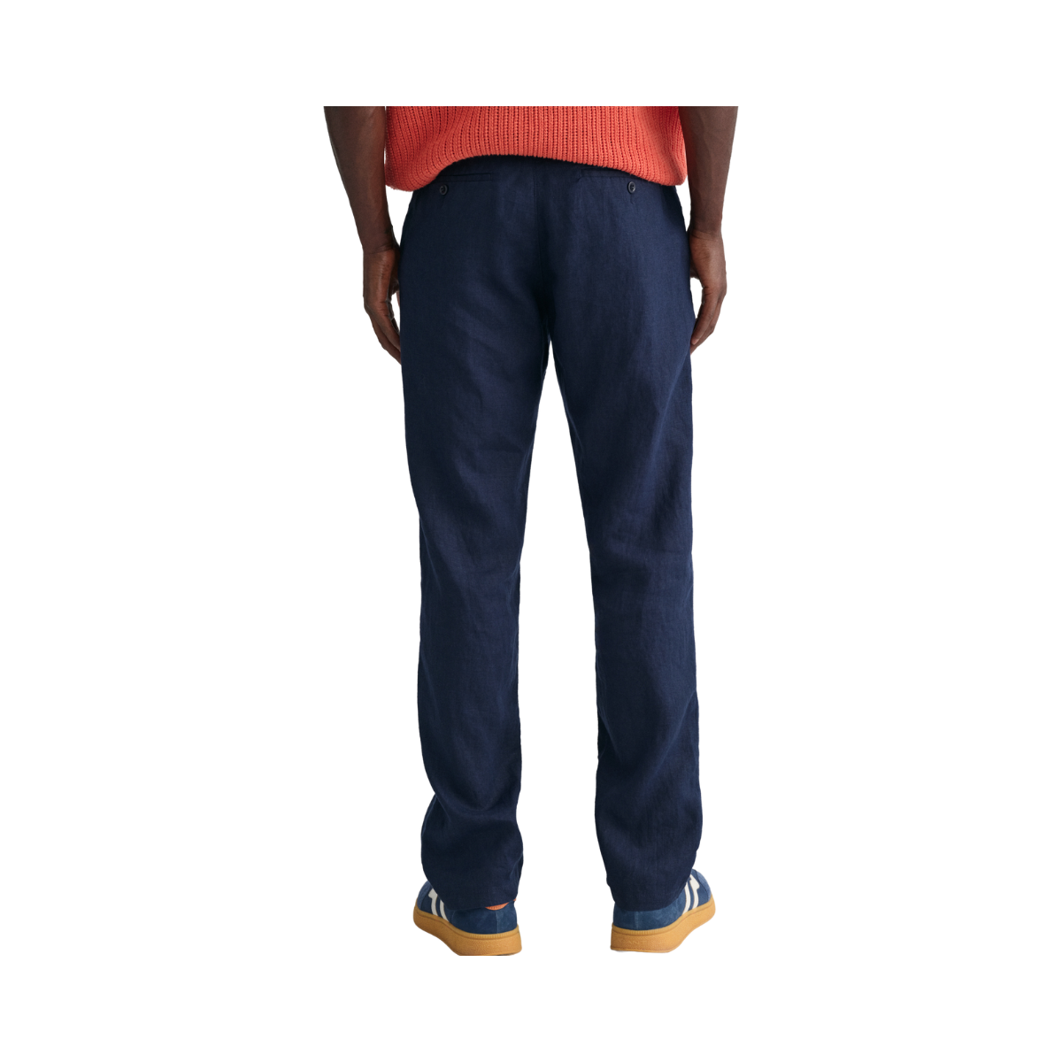 Relaxed Linen DS Pants - Marine