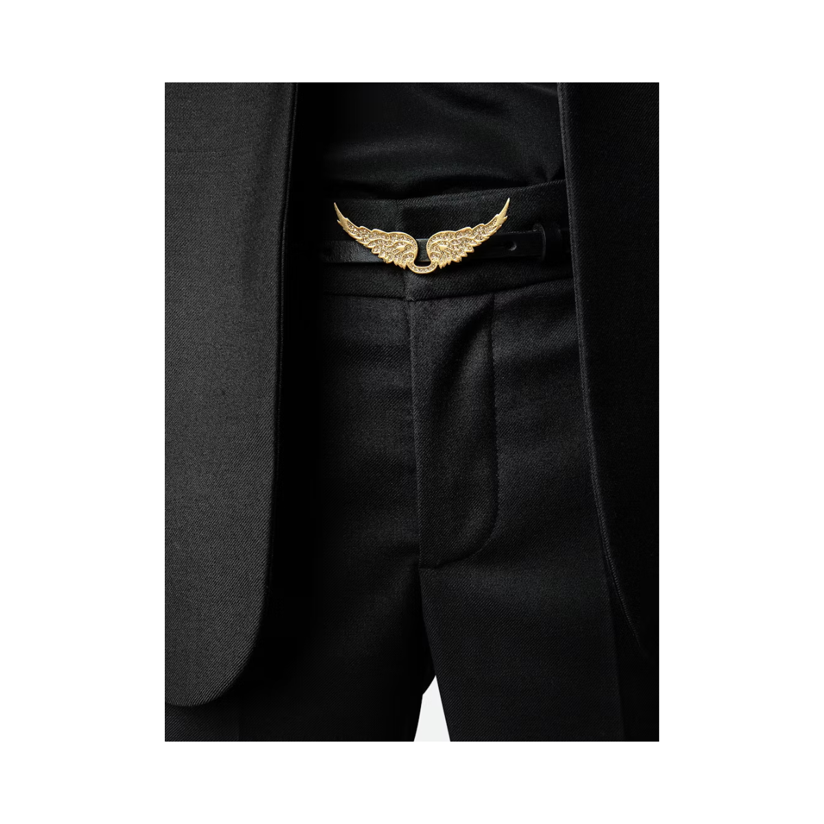 Rock Belt Natural Leather - Noir Gold