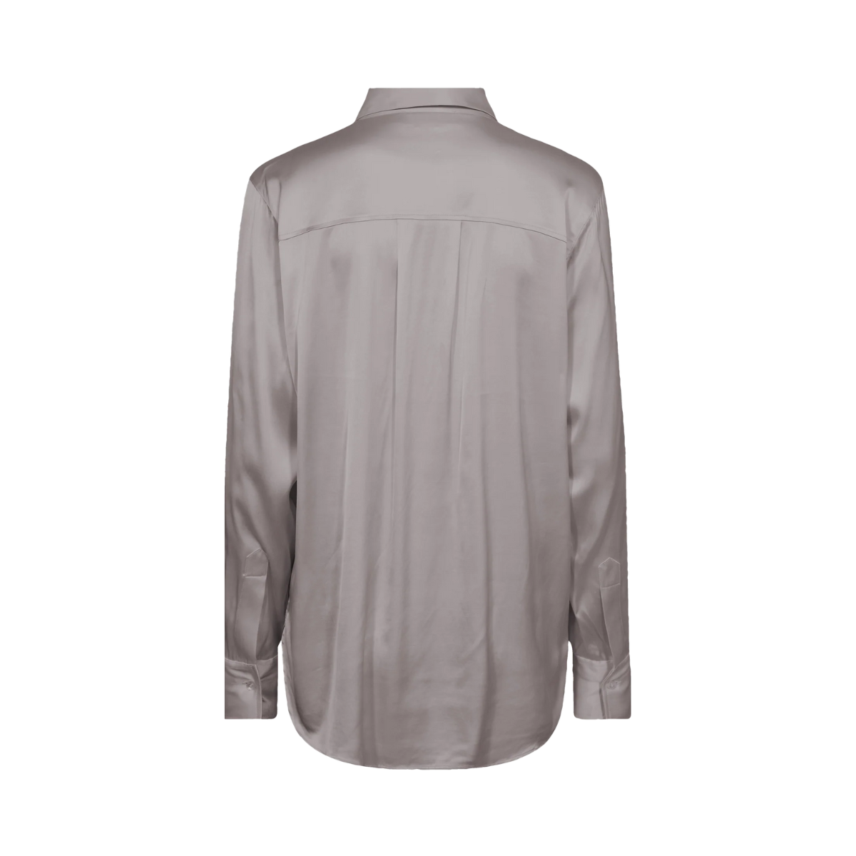 Linda Satin Shirt - Sharkskin