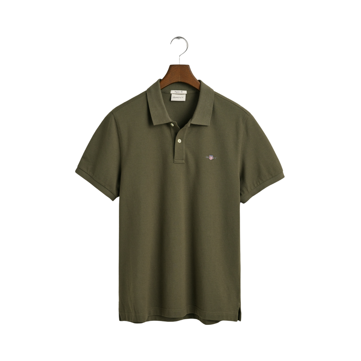 Reg Shield Ss Pique Polo - Green