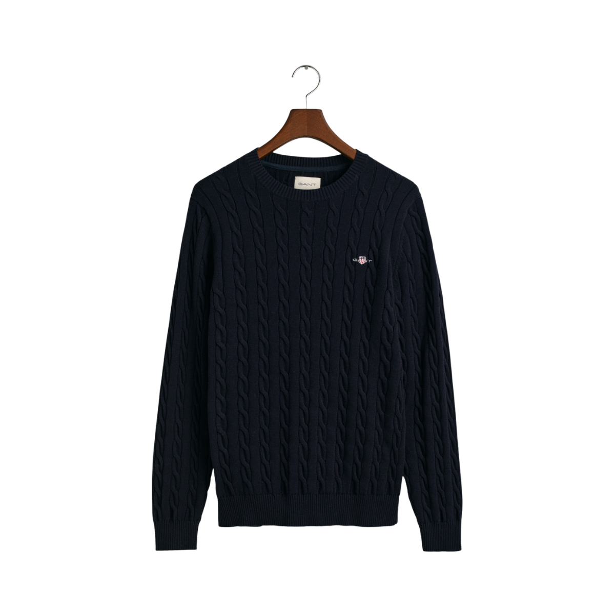Cotton Cable C-Neck - Evening Blue
