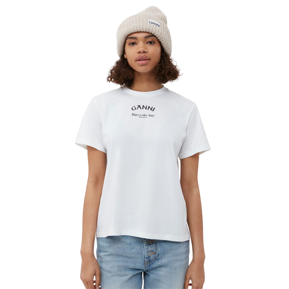 Structured Rib Beanie - Beige