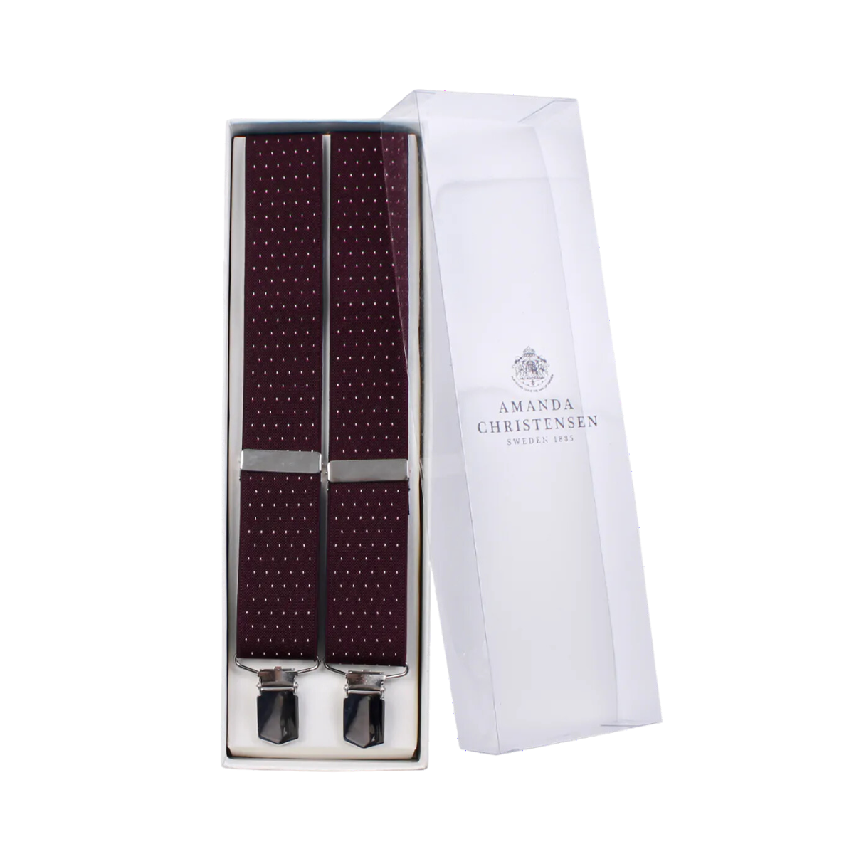 Braces Micro dot - Burgundy