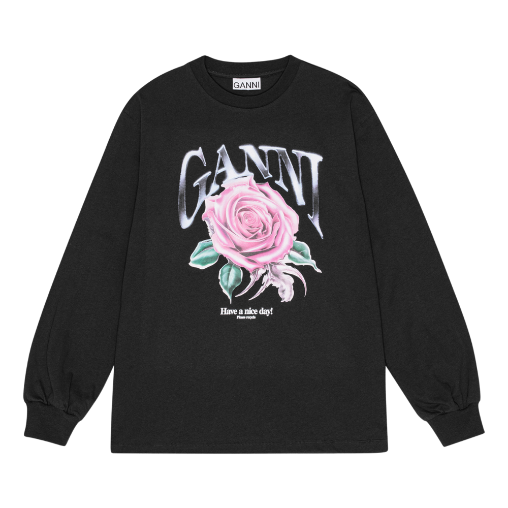 Future Heavy Jersey Rose Long Sleeve T-shirt - Black
