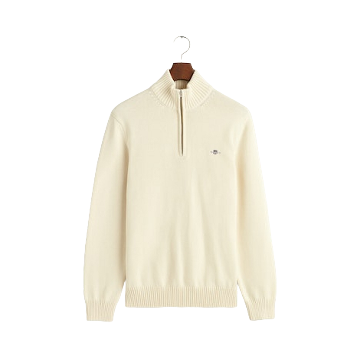 Casual Cotton Halfzip - Cream