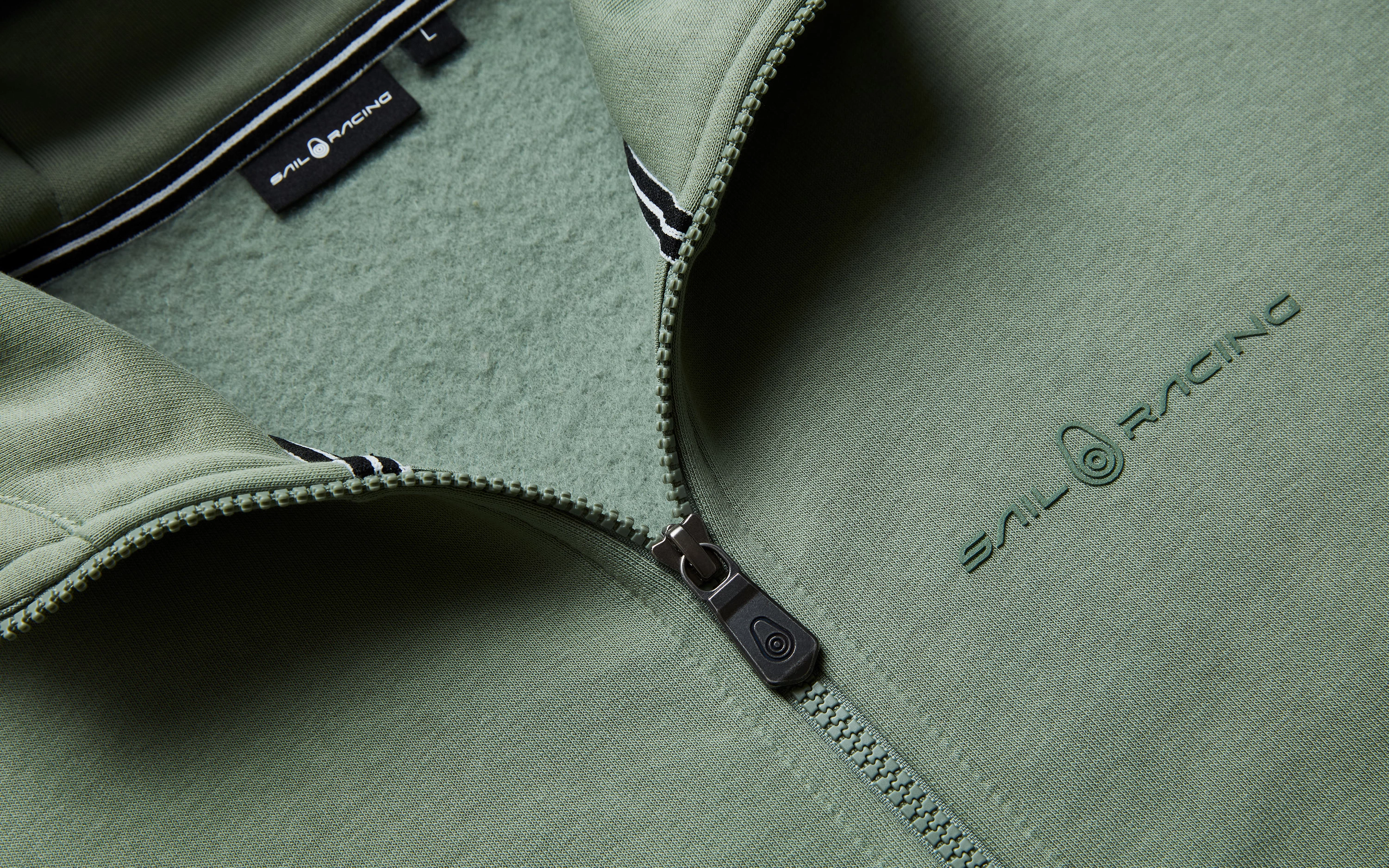 Bowman Logo Zip Hood - Hedge Green