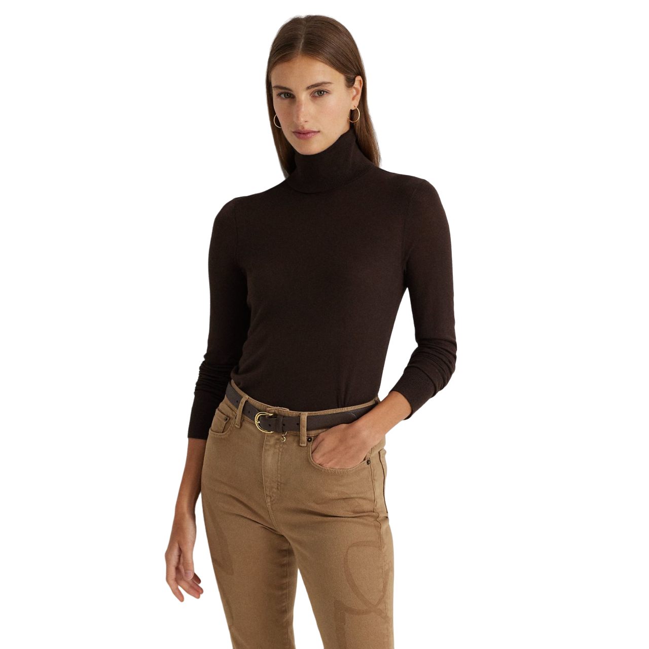 Zoe-Long Sleeve-Sweater - Brown