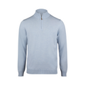 Sweater Knitted Half Zip Merino - Blue