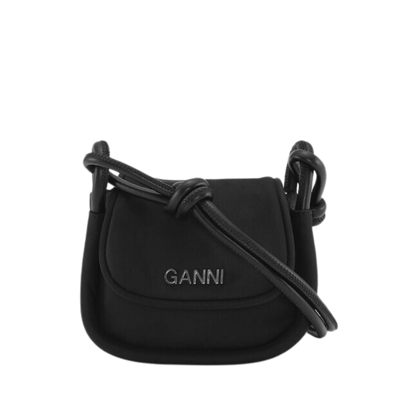 Knot Mini Flap Over Bag - Black