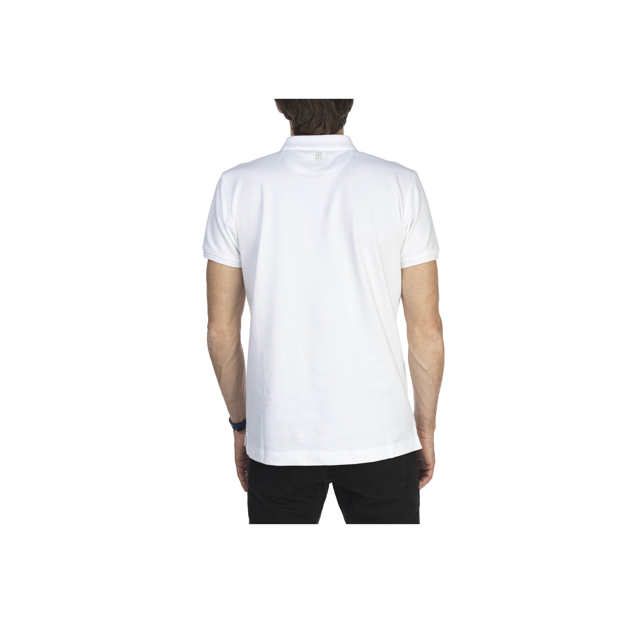 Pique Stretch Polo - White