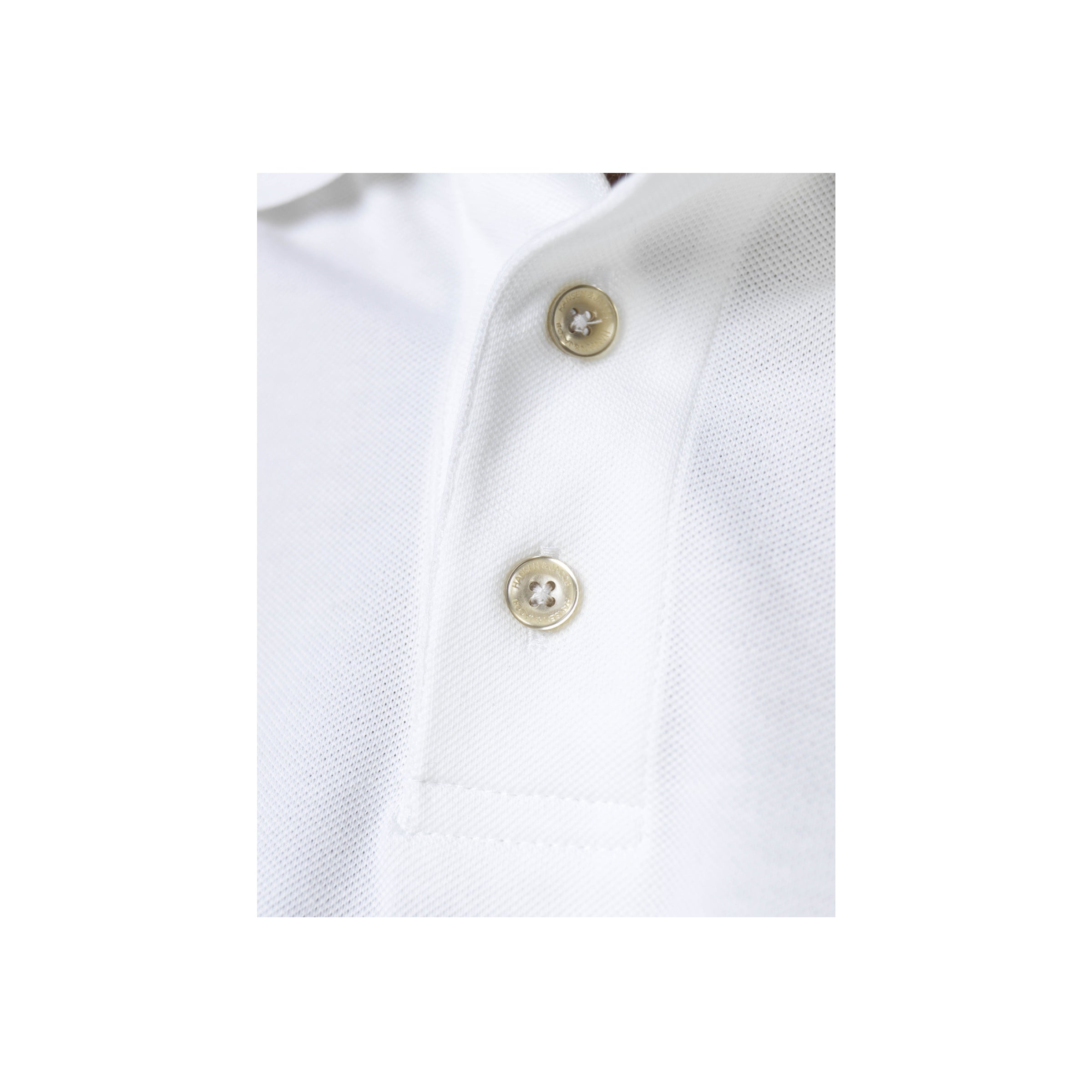 Pique Stretch Polo - White