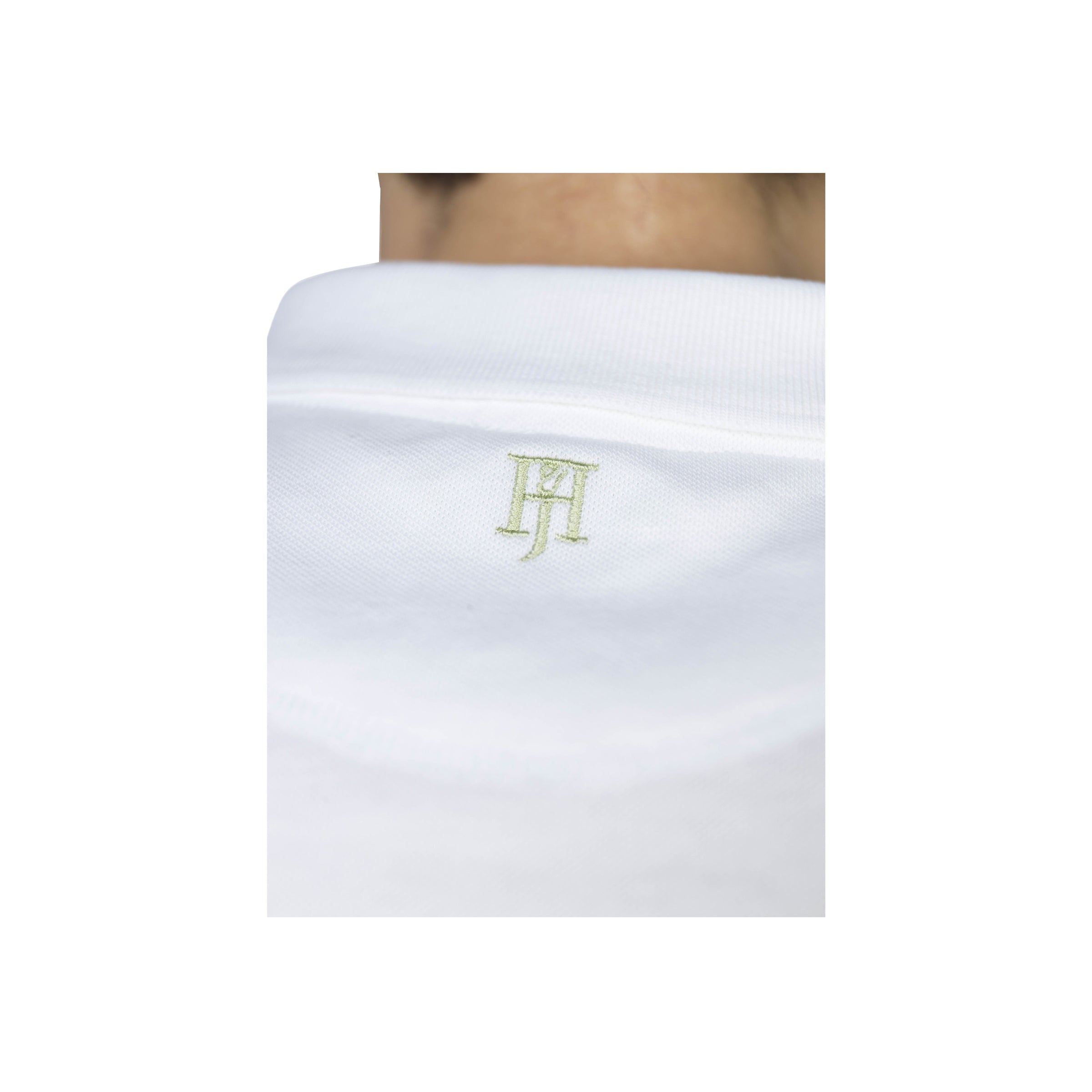 Pique Stretch Polo - White