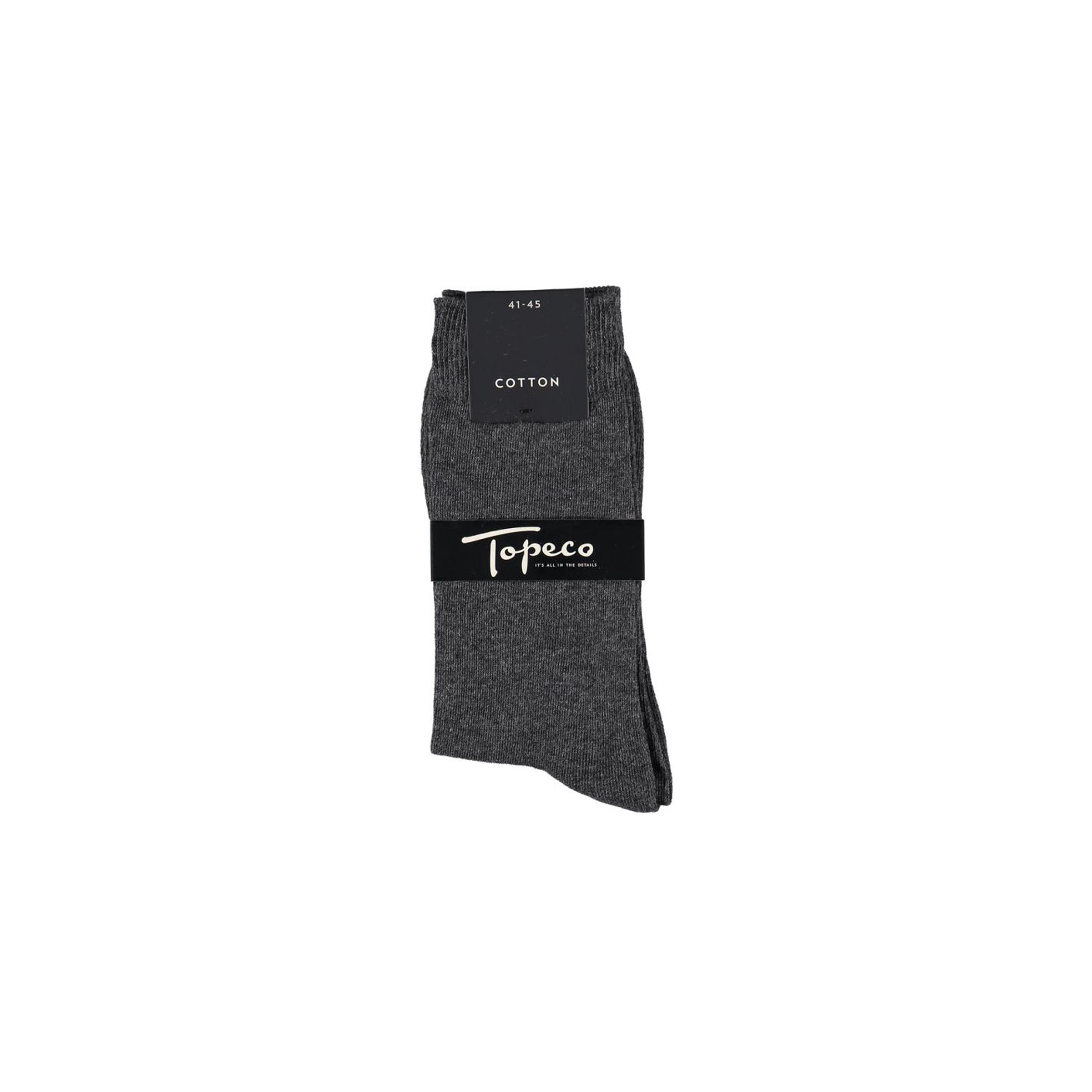 Solid Cotton Sock - Antracite Melange