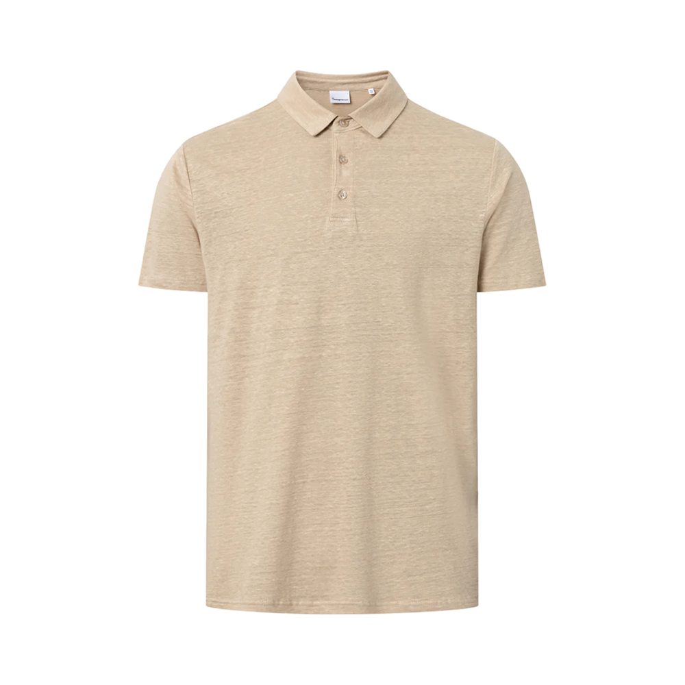 Linen polo - 1347 Safari