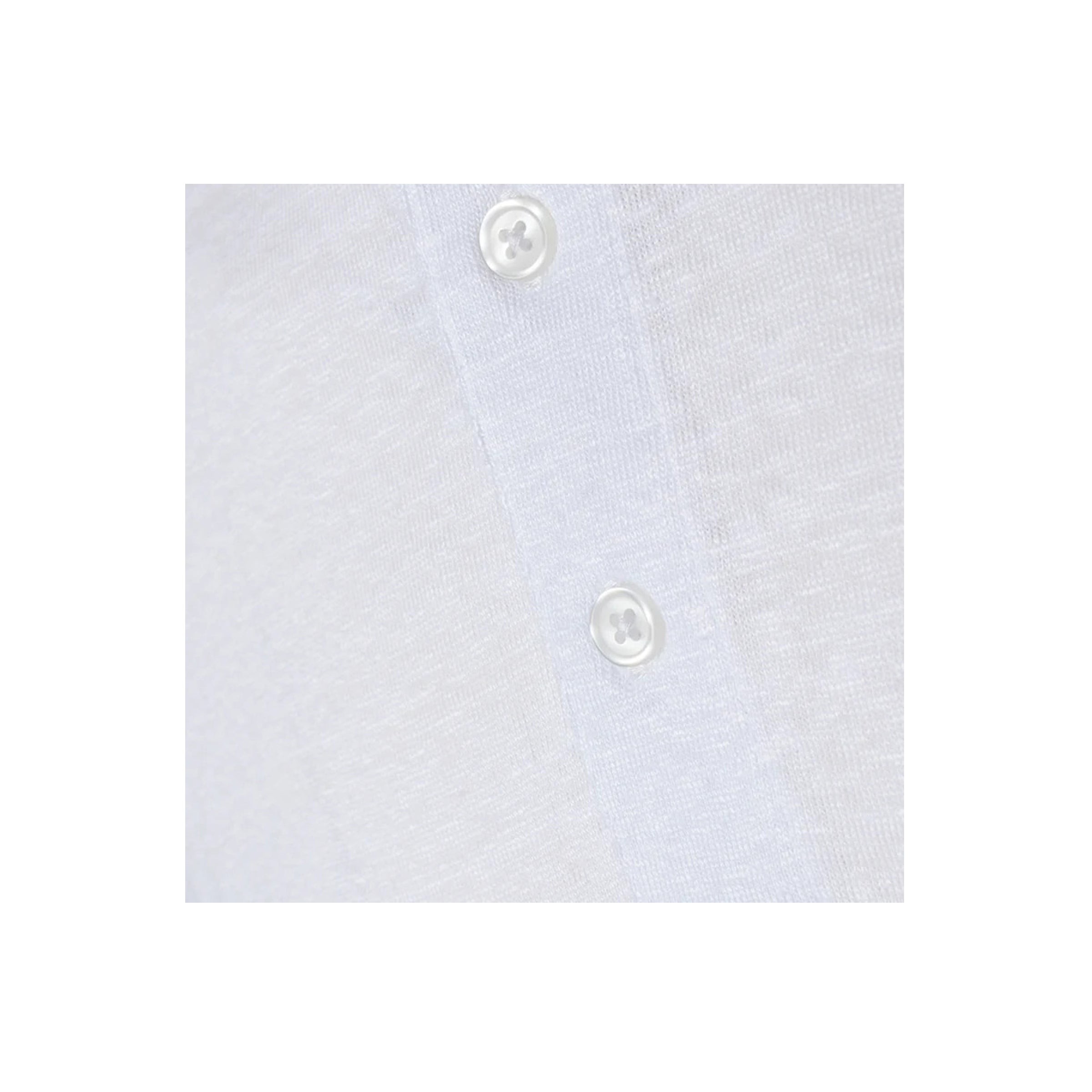 Linen polo - White