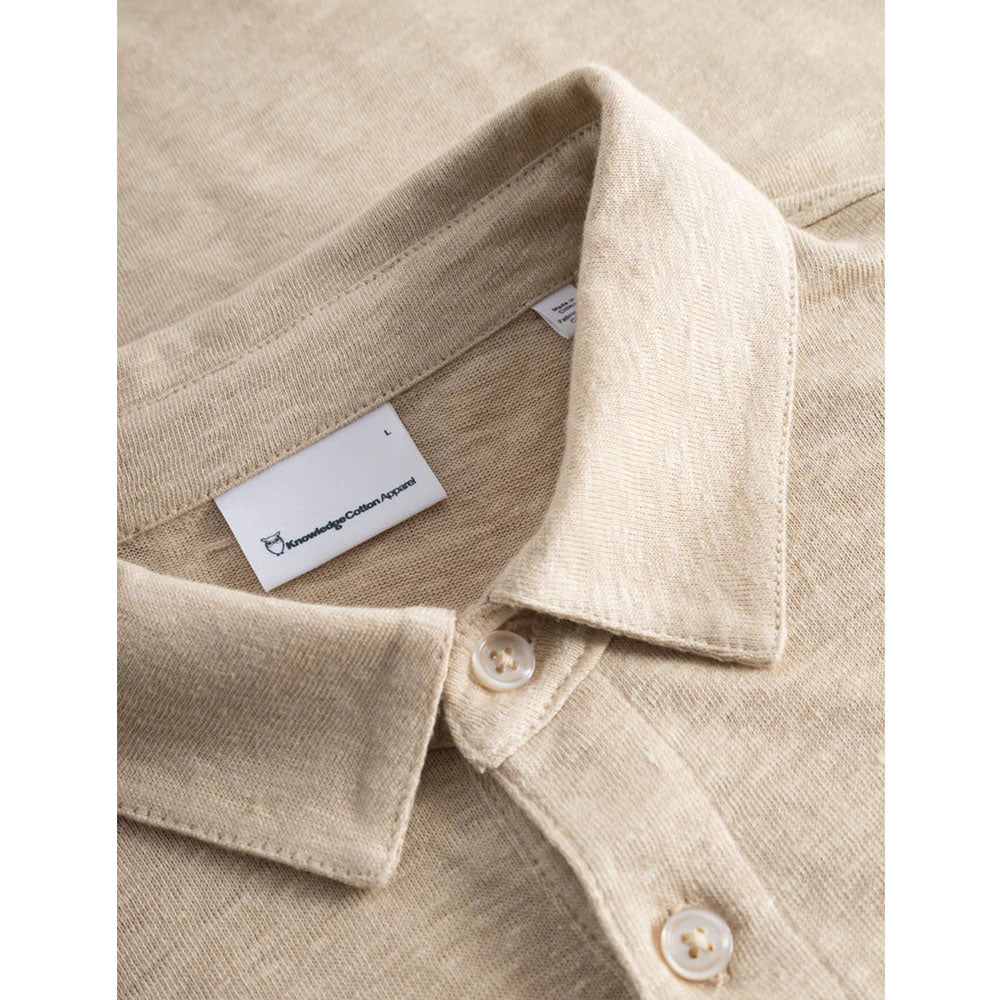 Linen polo - 1347 Safari