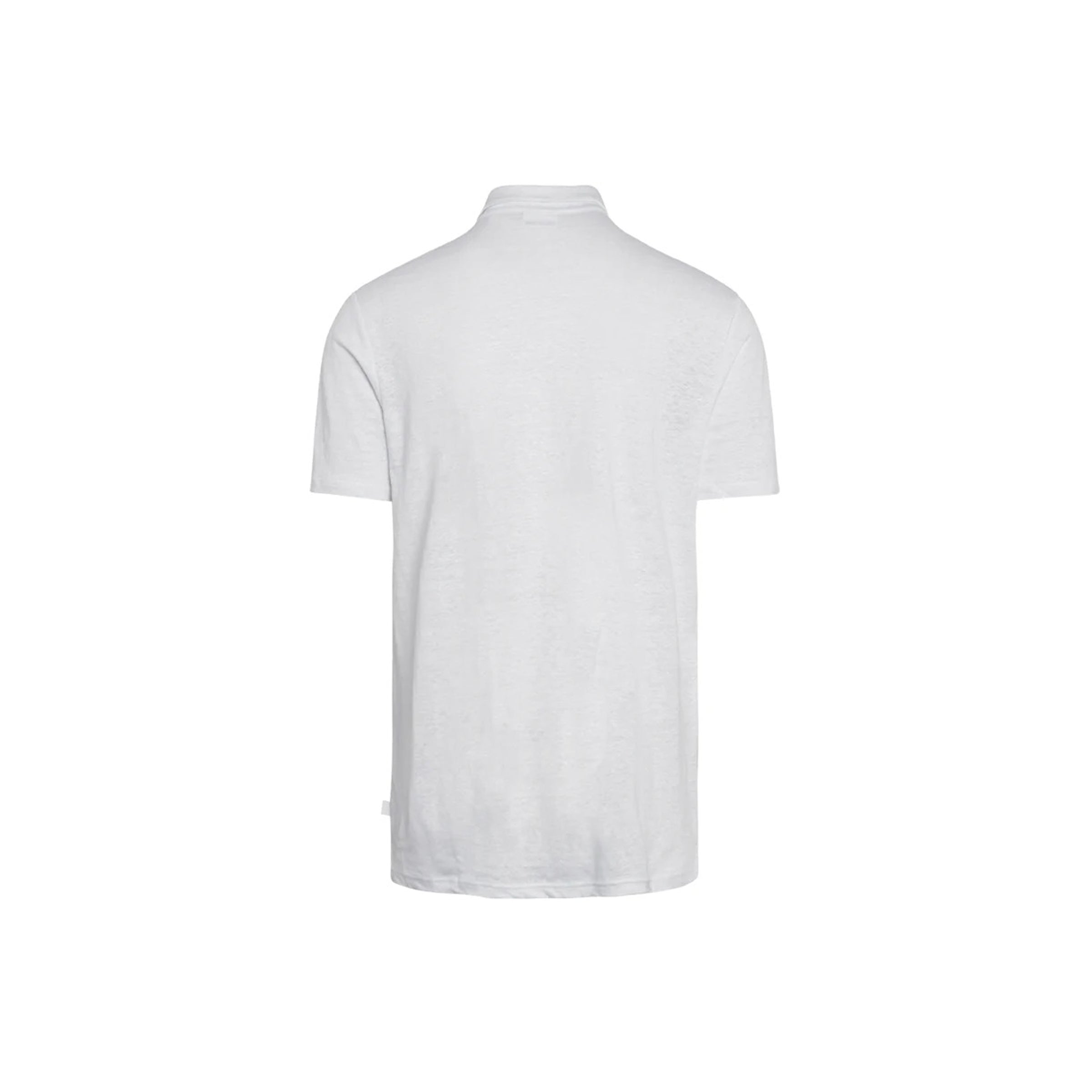 Linen polo - White