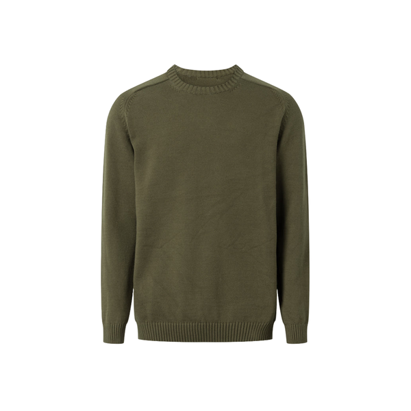 Plain Knitted Crewneck - Green