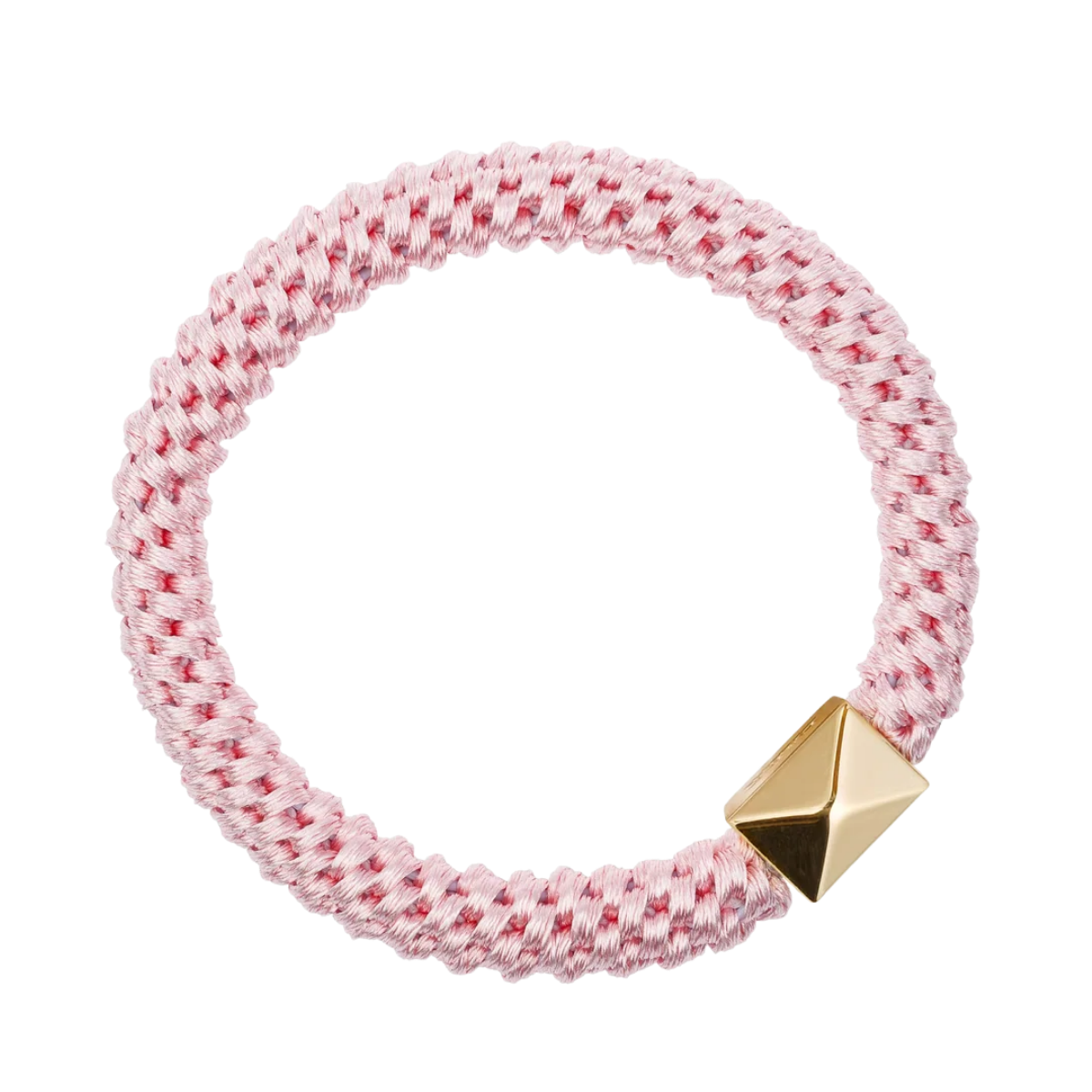 Fat Hair Tie W/Gold - Cotton Candy