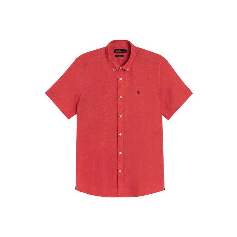 Douglas BD Linen Shirt - Red
