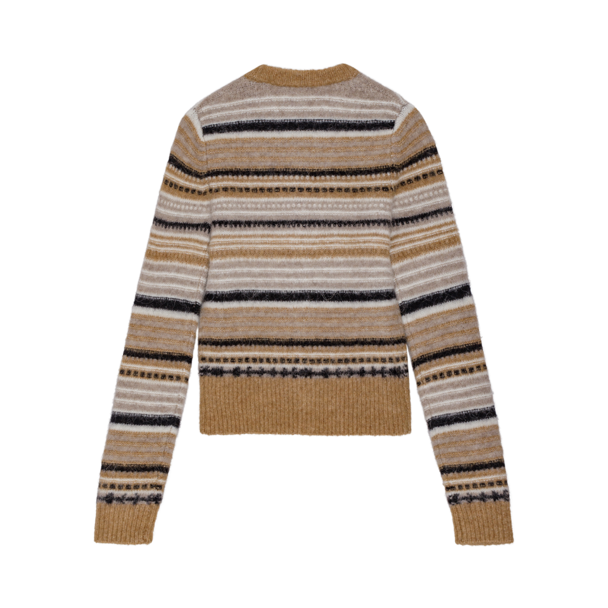 Soft wool stripe cardigan - 177 Tiger´s Eye