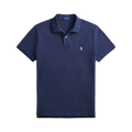 Custom Slim Fit Mesh Polo Shirt - Newport Navy/Cream
