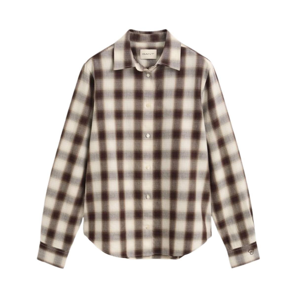 Reg Checked Flannel Shirt - Deep Brown