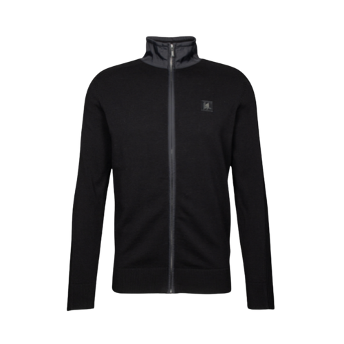 Karl Lagerfeld KNIT ZIP JACKET - BLACK