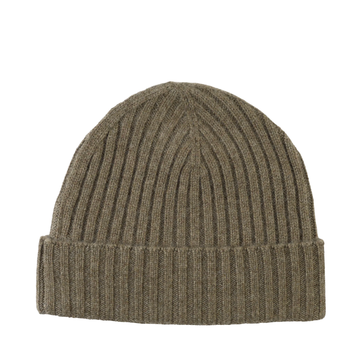 Knitted Beanie - Olive Melange