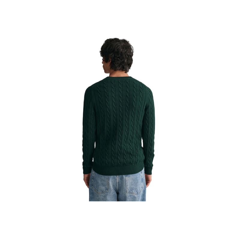 Cotton Cable C-Neck - Green