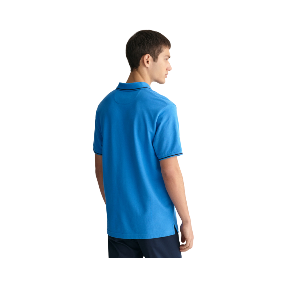 Tipping SS Pique Polo - Blue