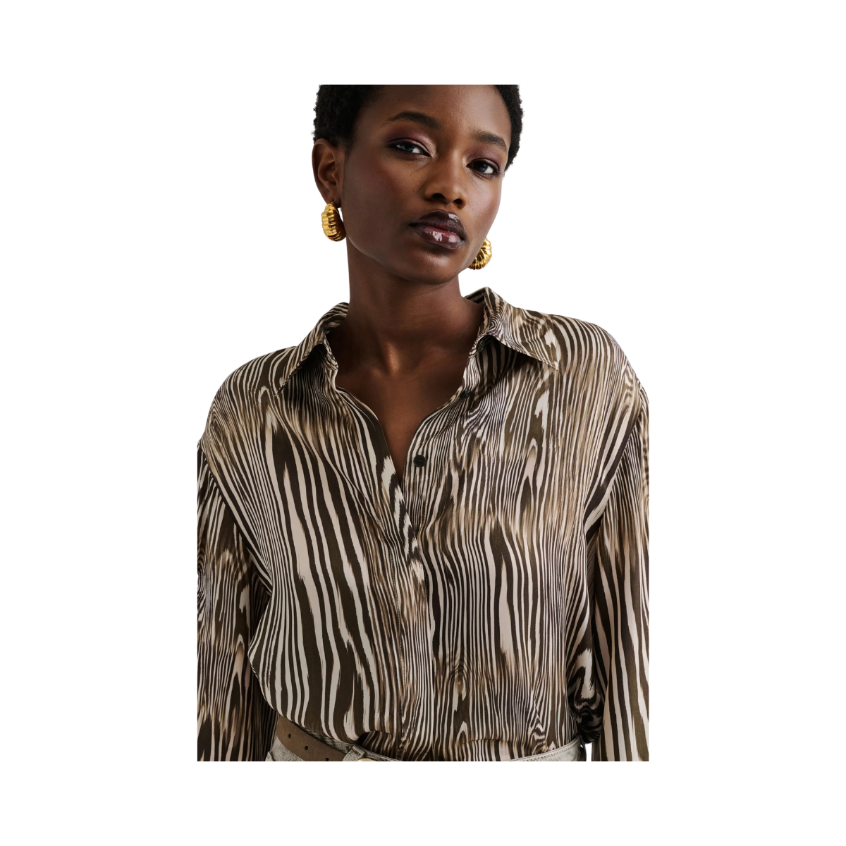 Emaline Slits Detail shirt - Moire