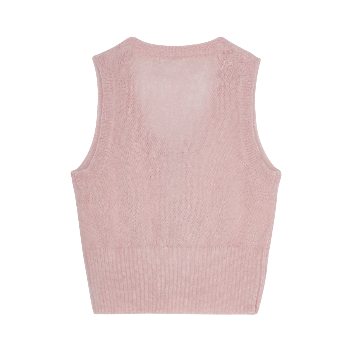 Light mohair tie string vest - 395 Lilac Sachet