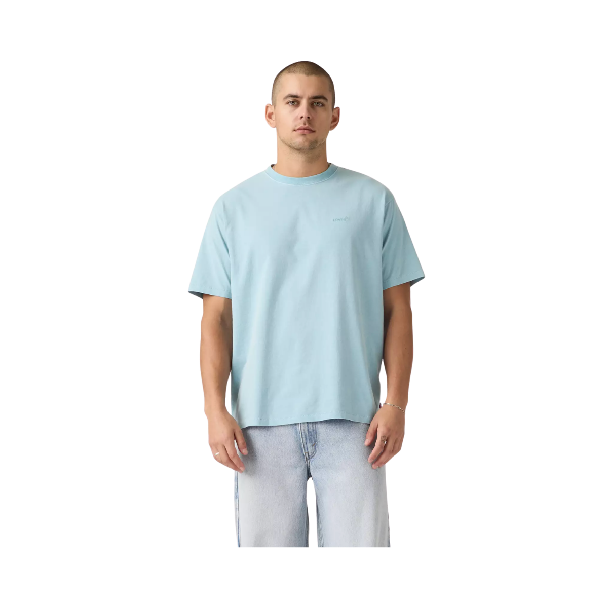 Red Tab Vintage Tee - Garment Dye Forget-me-not
