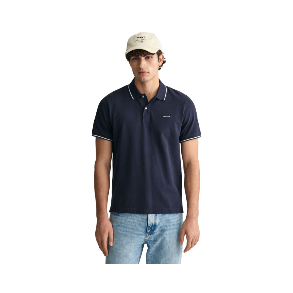 Tipping SS Pique Polo - Blue