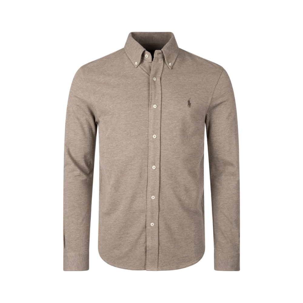 Featherweight Mesh Oxford Shirt - Brown