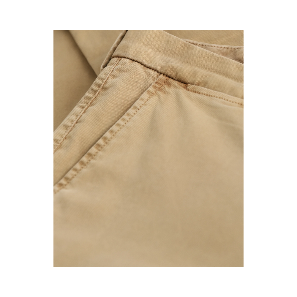 Reg. Dobby Structure Chinos - 248 Dark Khaki