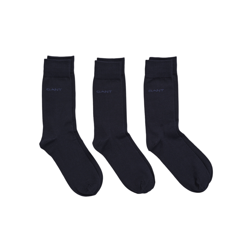 Mercerized Cotton Socks 3-Pack - Navy