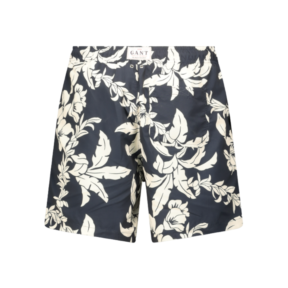 Palm Lei Print Swim Shorts - Blue