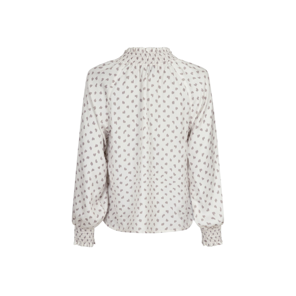 Stone Fading Ink Blouse - Beige
