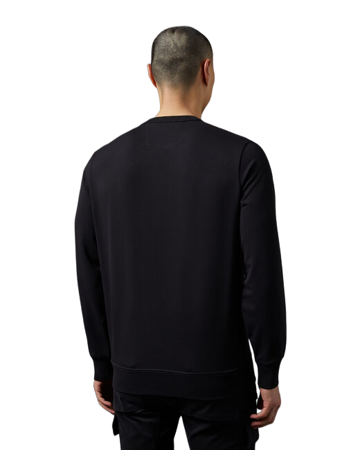 Stretch Fleece Logo Badge Sweatshirt - Black