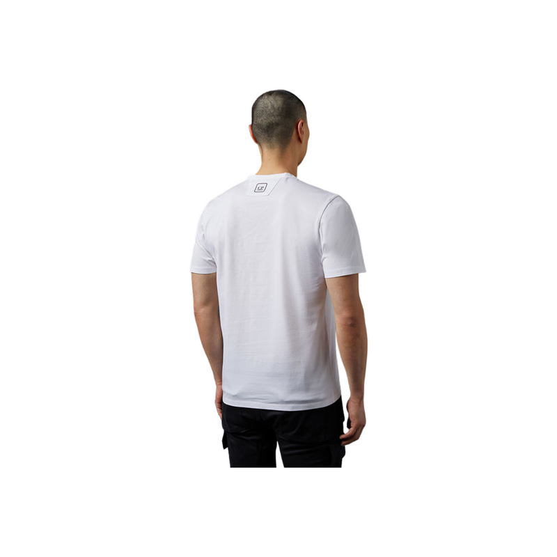 Mercerized Jersey Front Print T-shirt - White